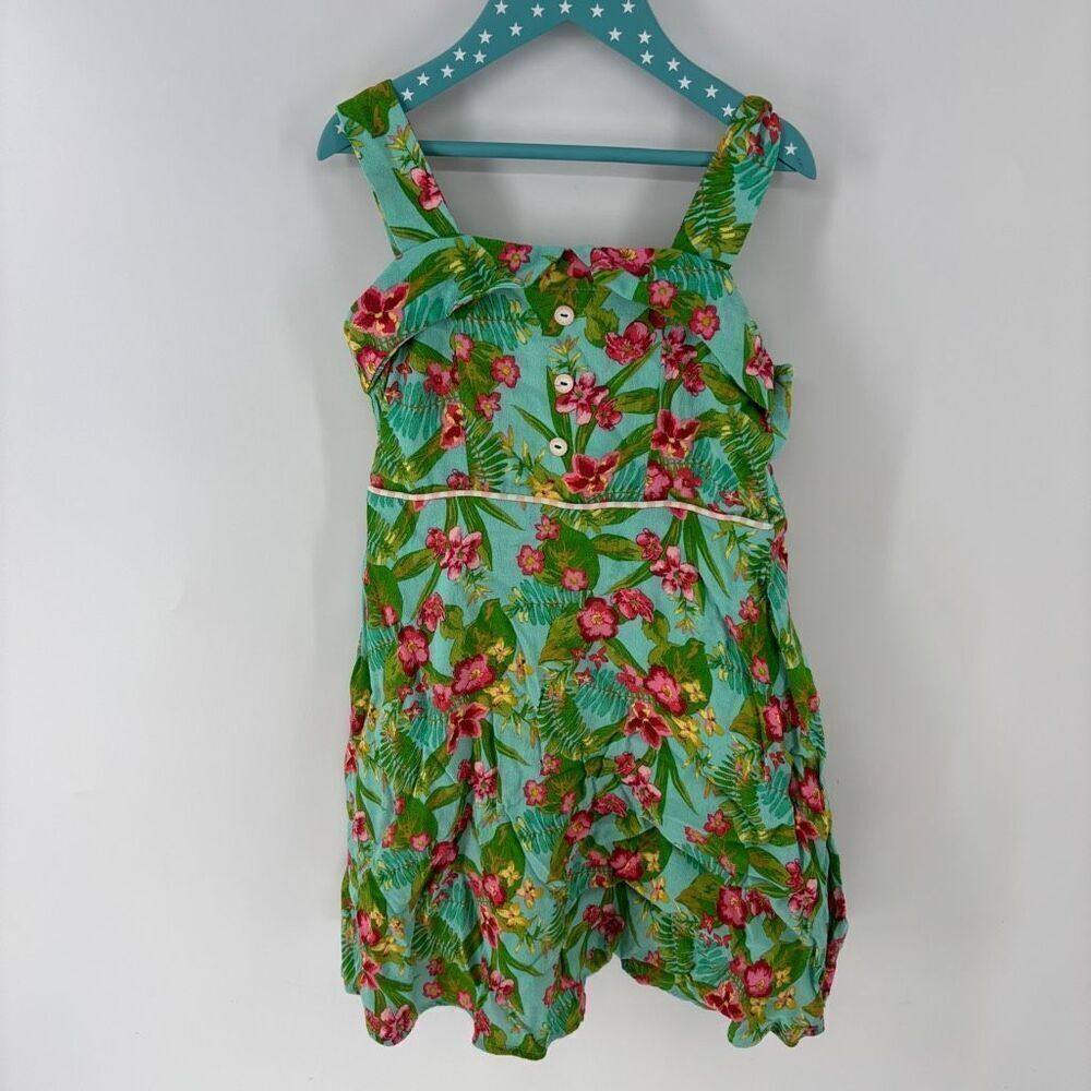 435 MatildaāJane Kids Multicolor Floral Hawaiian Hello Lovely Luau Dress Size 10